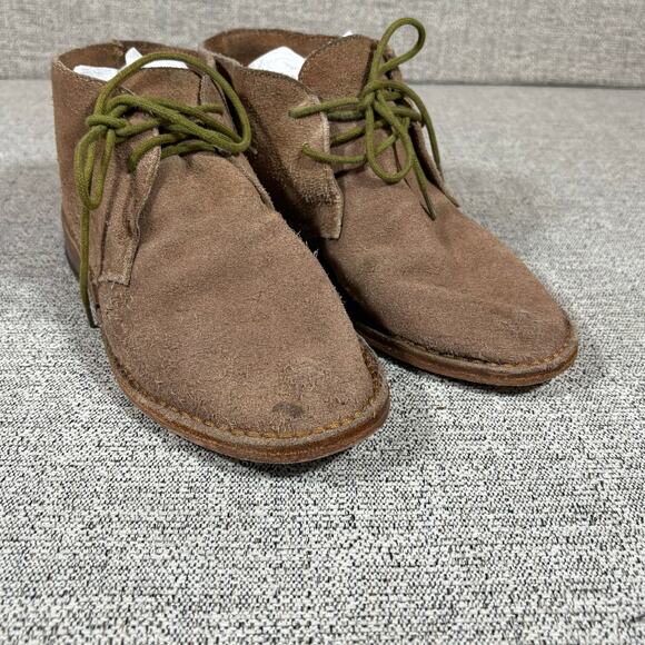 Gee WaWa By Anthropology Brown Suede Round Toe Lace Up Ankle Chukka Boots SZ 10 - Picture 1 of 11